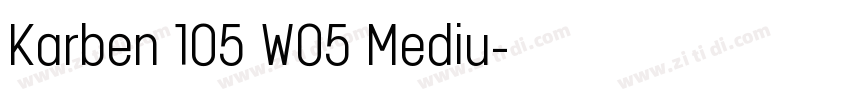 Karben 105 W05 Mediu字体转换